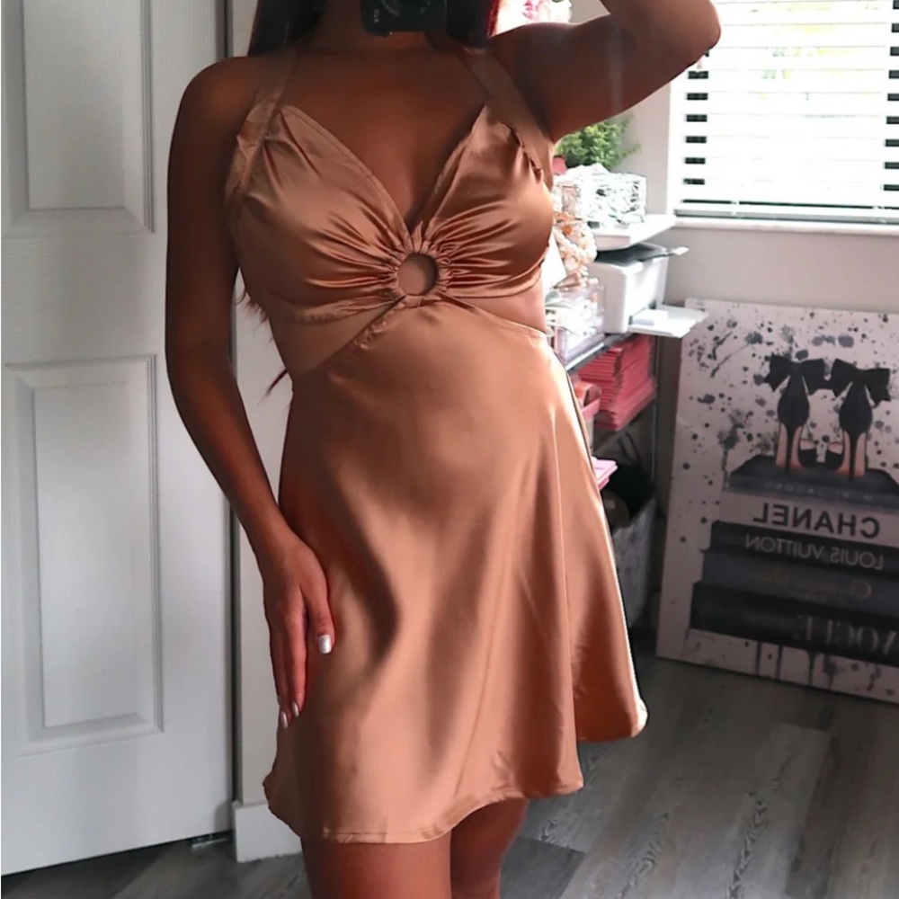 Bronze Mini Dress